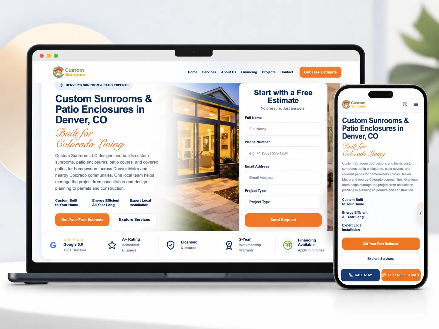 Разбор Custom Sunroom LLC сайт главная